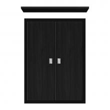 Strasser Woodenwork 70-077 - 18 X 6.25 X 25 Inset Cubby Tiered Miter Midnight Oak