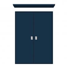 Strasser Woodenwork 70-101 - 18 X 5.5 X 25 Wall Cubby Tiered Miter Lapis Night