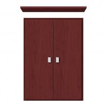 Strasser Woodenwork 70-121 - 18 X 5.5 X 25 Wall Cubby Tiered Miter Dk Cherry