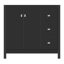 Strasser Woodenwork 71-361 - 36 X 18.5 X 34.5 Alki View Vanity Tiered Miter Sat Black Rh