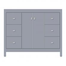 Strasser Woodenwork 71-437 - 42 X 21 X 34.5 Alki View Vanity Tiered Miter Sat Silver Sb