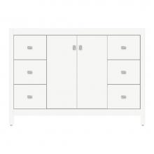 Strasser Woodenwork 71-520 - 48 X 21 X 34.5 Alki View Vanity Tiered Miter Sat White Sb
