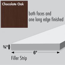 Strasser Woodenwork 83.065 - 6 X .75 X 84 Filler Strip Choc Oak