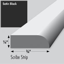 Strasser Woodenwork 83.107 - .75 X .25 X 36 Scribe Sat Black