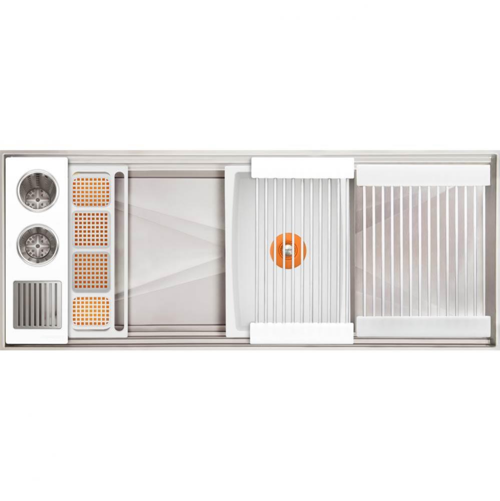 Ideal ThinTop™ WashStation™ 3S Plus 12'' DryDock® Drain Side, Four Tool Wash Ki