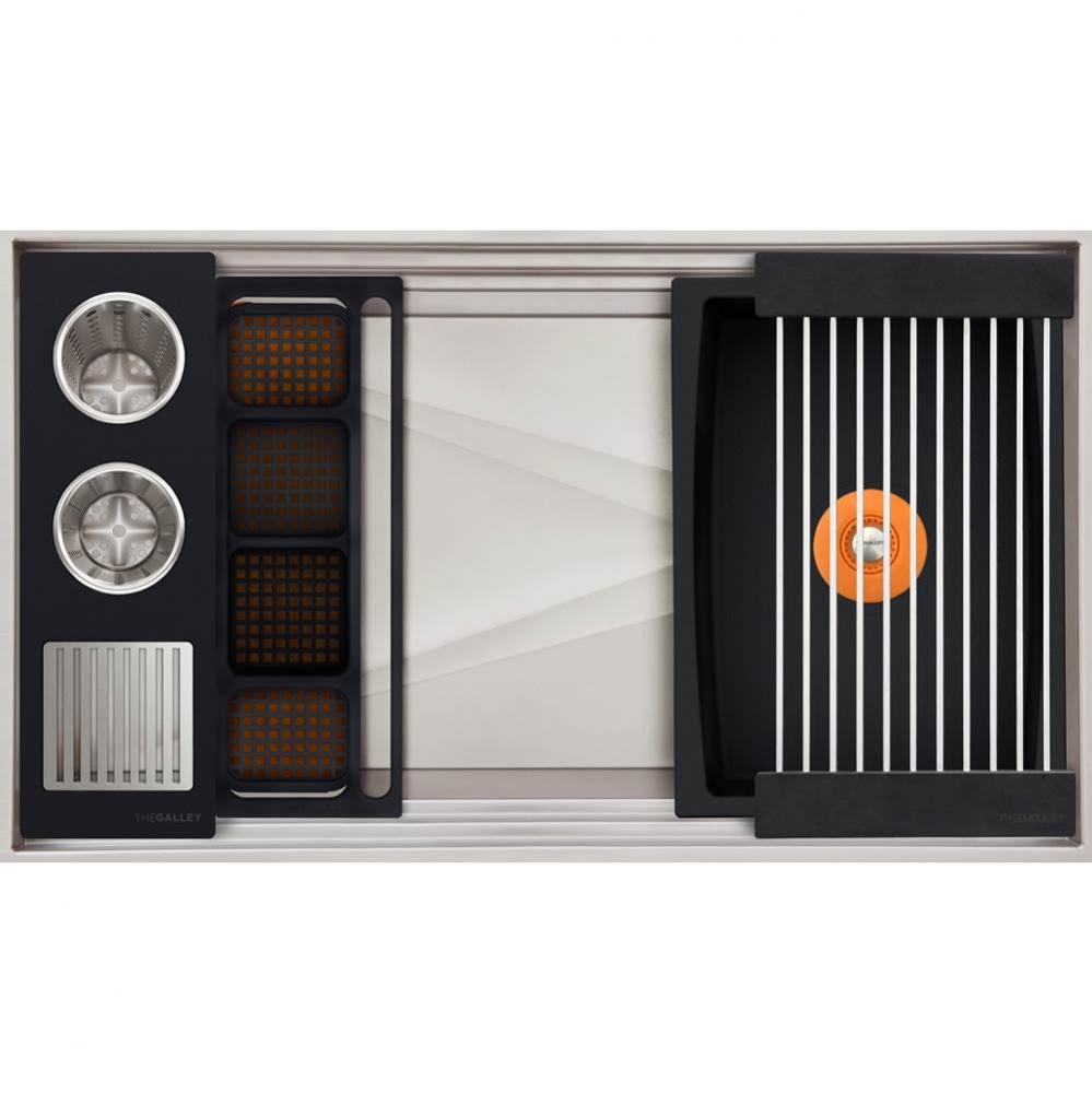 Ideal ThinTop™ WashStation™ 3S with Four Tool Wash Kit in Graphite Wood Composite / Graphite R