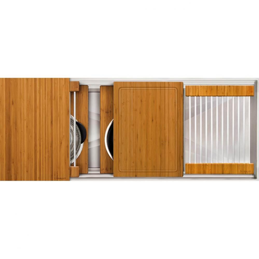 Ideal ThinTop™ Workstation 3S Plus 12'' DryDock® Drain Side, Four Tool Culinary K