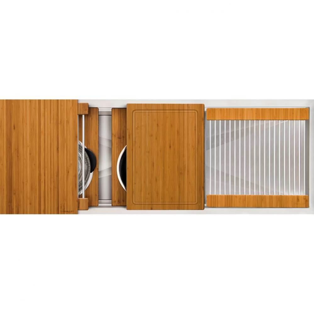 Ideal Workstation 3S + 18'' DryDock  Drain Side, Four Tool Culinary Kit, One DryDock Too