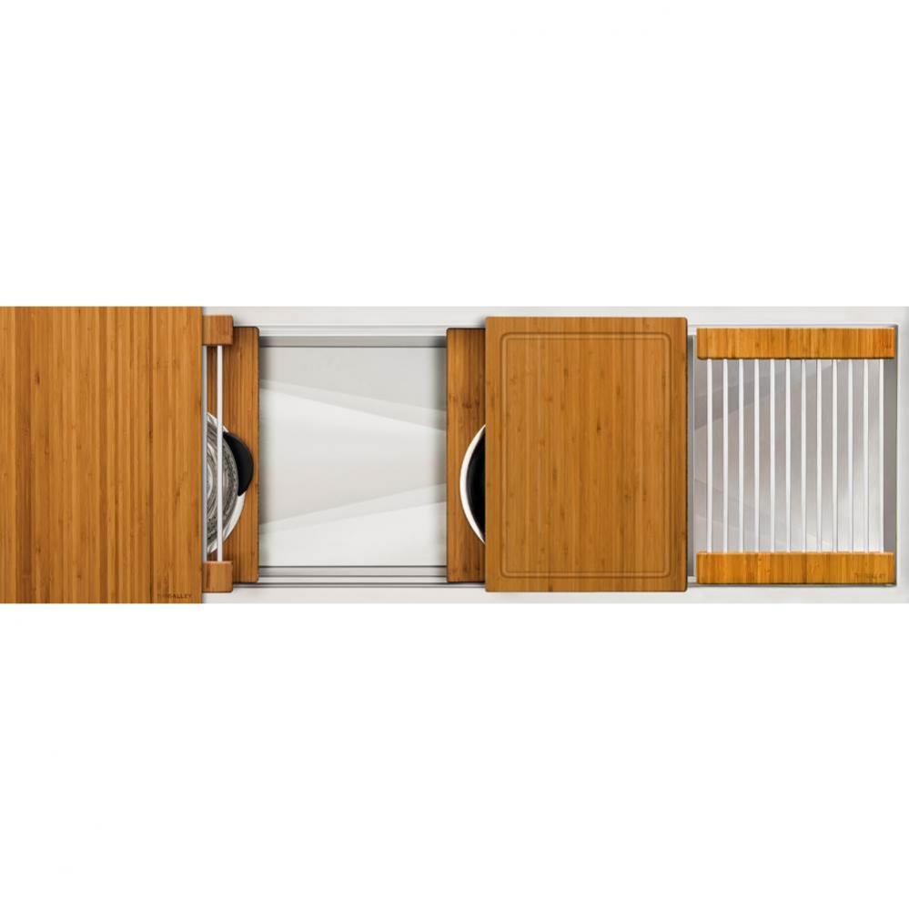 Ideal Workstation 4S + 12'' DryDock  Drain Side, Four Tool Culinary Kit, One DryDock Too