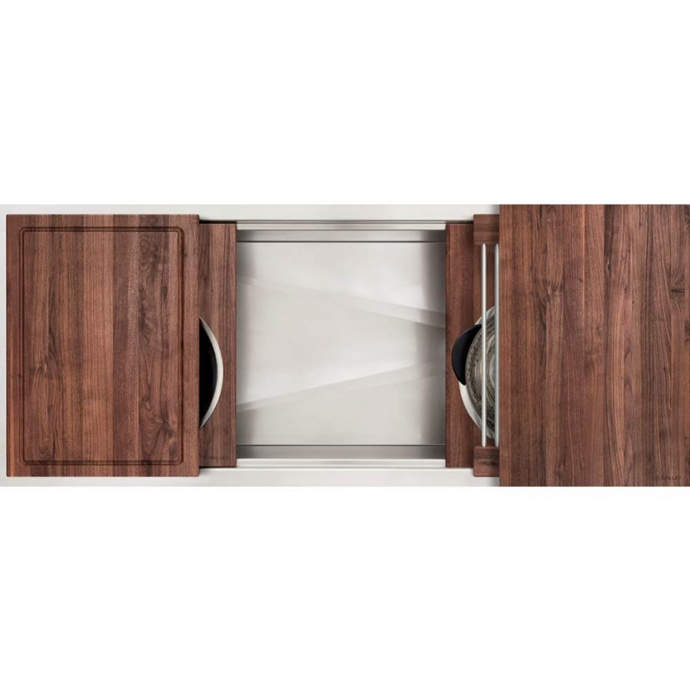 Ideal Workstation 4S with Five Tool Culinary Kit in American Black Walnut