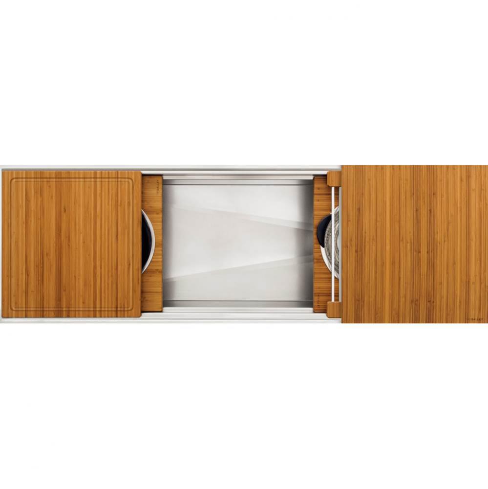 Ideal ThinTop™ Workstation 5S with Eight Tool Culinary Kit in Natural Golden Bamboo