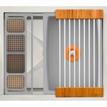 The Galley IWA-2-C-BA - Ideal WashStation  2C with Four Tool Wash Kit Two Tools in Natural Golden Bamboo, Two Tools i