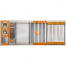 The Galley IWA-3-S-DD-12-S-BA - Ideal WashStation  3S + 12'' DryDock  Drain Side, Four Tool Wash Kit, One DryDock Tool i