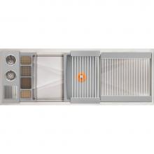 The Galley IWA-3-S-DD-18-S-GR - Ideal WashStation  3S + 18'' DryDock  Drain Side, Four Tool Wash Kit, One DryDock Tool i