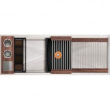 The Galley IWA-3-S-DD-18-S-WA - Ideal WashStation™ 3S Plus 18'' DryDock® Drain Side, Four Tool Wash Kit, One DryD