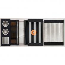 The Galley IWA-30-S-DD-12-S-GT - Ideal WashStation  30S + 12'' DryDock  Drain Side, Four Tool Wash Kit, One DryDock Tool