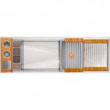 The Galley IWA-4-S-DD-12-S-BA - Ideal WashStation  4S + 12'' DryDock  Drain Side, Four Tool Wash Kit, One DryDock Tool i