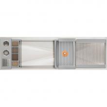 The Galley IWA-4-S-DD-18-S-GR - Ideal WashStation  4S + 18'' DryDock  Drain Side, Four Tool Wash Kit, One DryDock Tool i