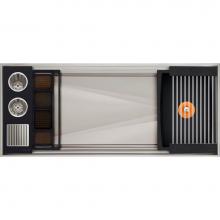 The Galley IWA-4-S-TT-GT - Ideal ThinTop™ WashStation™ 4S with Four Tool Wash Kit in Graphite Wood Composite / Graphite R