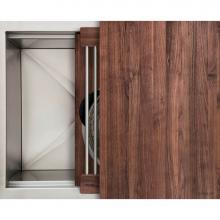 The Galley IWS-2-C-WA - Ideal Workstation 2C with Five Tool Culinary Kit in American Black Walnut