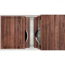 The Galley IWS-3-S-TT-WA - Ideal ThinTop™ Workstation 3S with Five Tool Culinary Kit in American Black Walnut