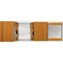 The Galley IWS-4-S-DD-12-S-BA - Ideal Workstation 4S + 12'' DryDock  Drain Side, Four Tool Culinary Kit, One DryDock Too