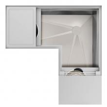 The Galley IWS-4X4-C-GR - Ideal Corner Workstation 4X4C with Five Tool Culinary Kit in Exclusive Gray Resin