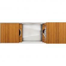 The Galley IWS-5-S-TT-BA - Ideal ThinTop™ Workstation 5S with Eight Tool Culinary Kit in Natural Golden Bamboo