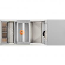 The Galley IWW-4-D-GR - Ideal Work&WashStation  4D with Five Tool Culinary Kit and Four Tool Wash Kit in Exclusive Gra