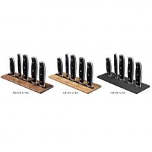 The Galley KB-04-C-WA - Countertop Recessed Magnetic Knife Block in American Black Walnut
