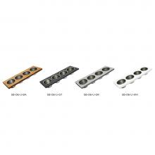 The Galley SB-06-U-GT - Upper Tier Garnish Board 6'' x 18'' with Four Stainless Steel Bowls 4'&ap