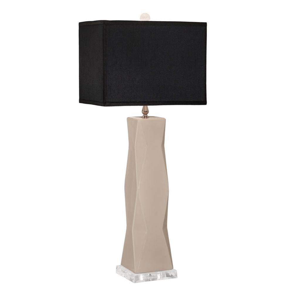 Geo - Ivory - Black Rectangle