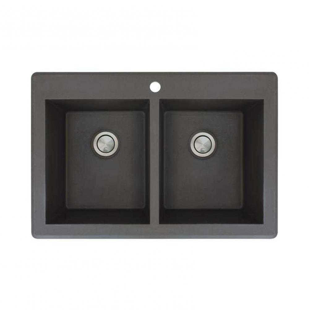 Transolid SilQ Radius Granite DI EQL DBL Black 1 hole