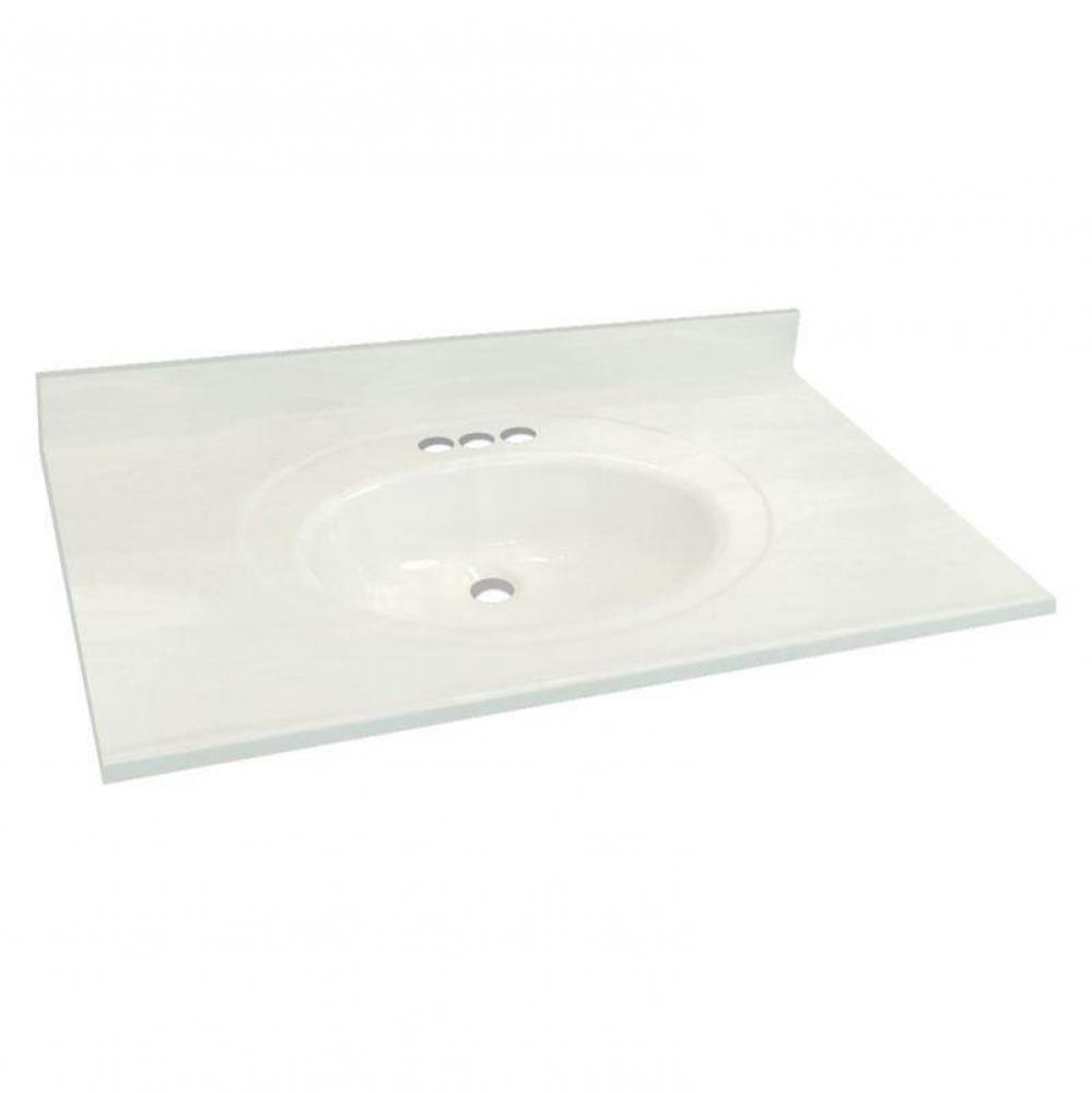 Transolid Samson Cult Marble 25x22 Wht on Wht 4''