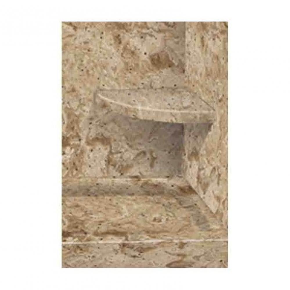 14'' x 14'' Solid Surface Wall-Mount Corner Shower Seat in Sand Mountain