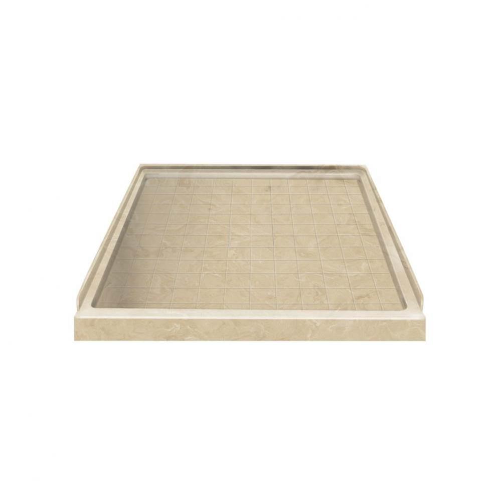 36'' x 36'' Solid Surface Shower Base in Almond Sky