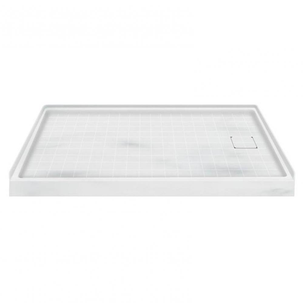 60'' x 32'' Solid Surface Right-Hand Shower Base in Storm