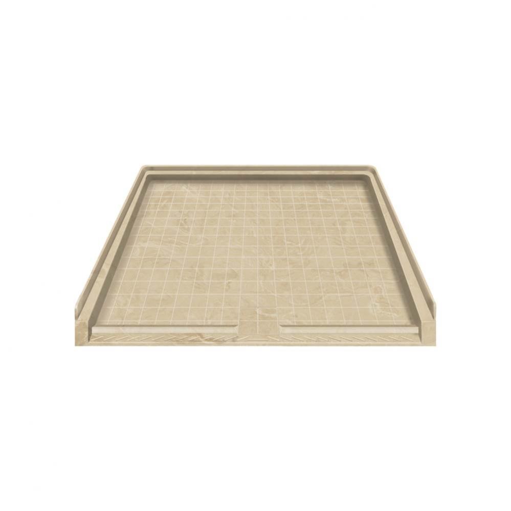 39.5'' x 37.75'' Solid Surface Barrier-Free Right-Hand Shower Base in Almond S