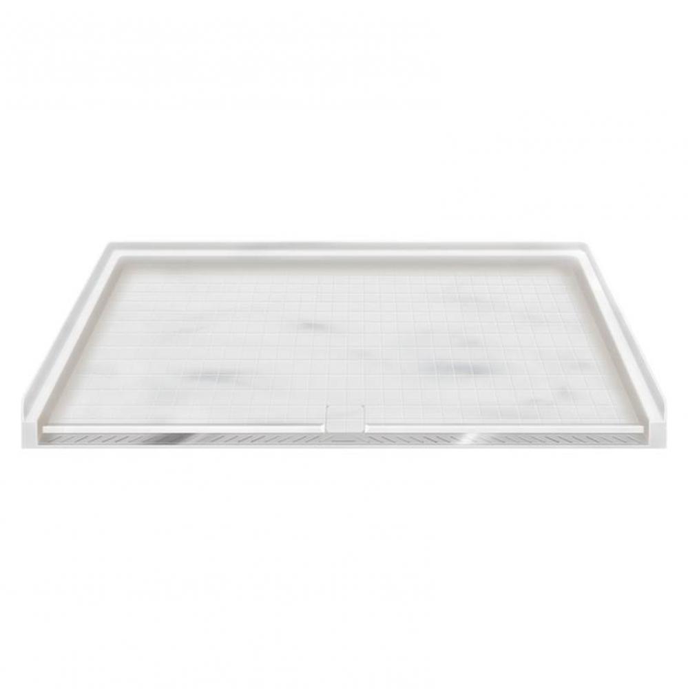 63.5'' x 37.75'' Solid Surface Barrier-Free Right-Hand Shower Base in Storm