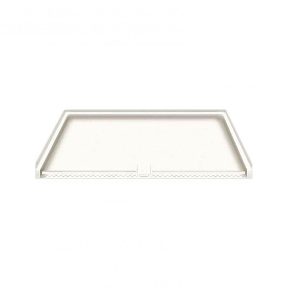 Solid Surface 63-in x 38-in Barrier Free Shower Base with Center Drain
