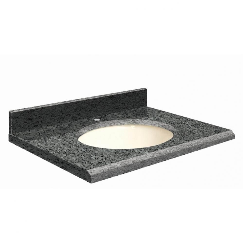 Granite 25-in x 19-in Bathroom Vanity Top with Beveled Edge, Single Faucet Hole, and Biscuit Bowl