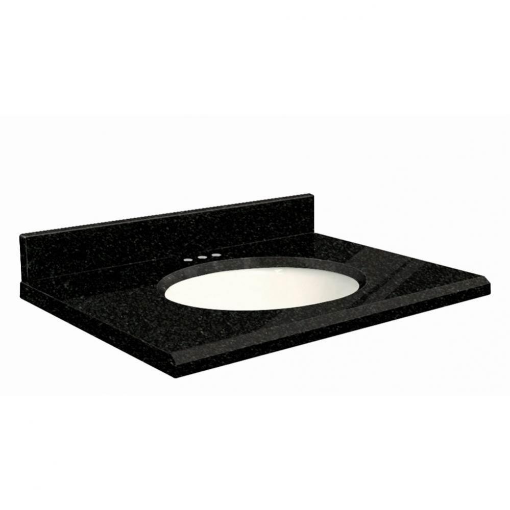 Granite 31-in x 19-in Bathroom Vanity Top with Beveled Edge, 8-in Centerset, and White Bowl in Abs
