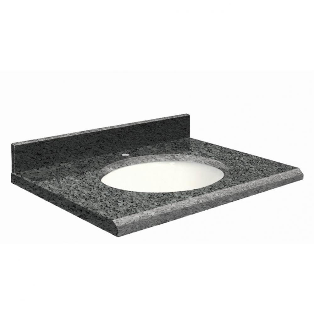 Granite 37-in x 19-in Bathroom Vanity Top with Beveled Edge, Single Faucet Hole, and White Bowl in