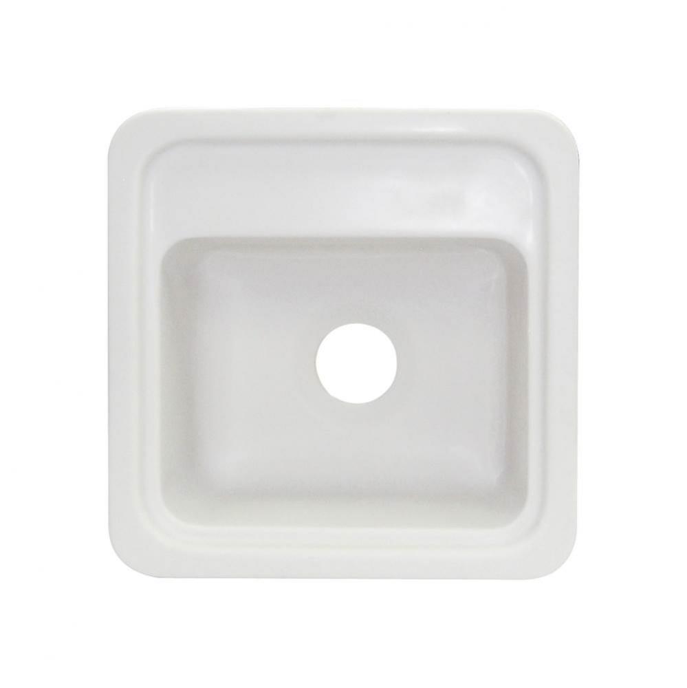 18in x 18in Top Mount Self-rimming Concord Kitchen Sink in White