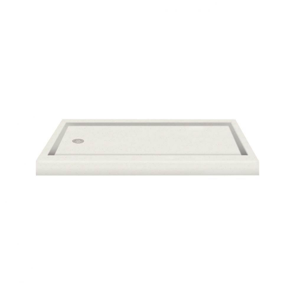 60'' x 32'' Decor Solid Surface Left-Hand Shower Base in Matrix Summit