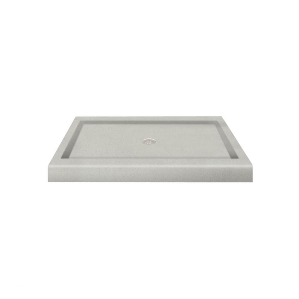 Decor Solid Surface 48-in x 34-in Shower Base with Center Drain