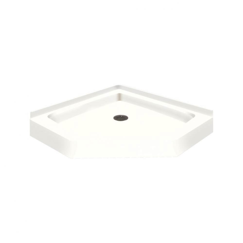 36'' x 36'' Decor Solid Surface Shower Base in White