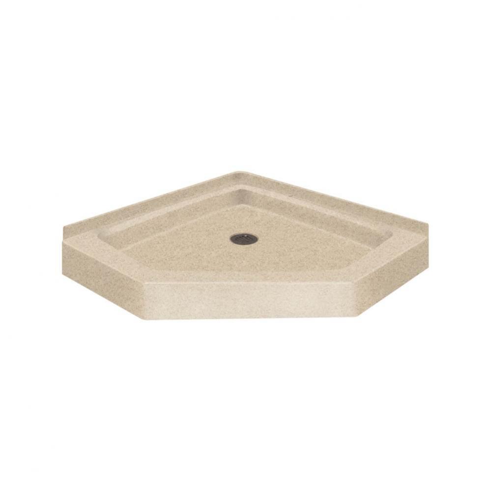 36'' x 36'' Decor Solid Surface Shower Base in Matrix Khaki