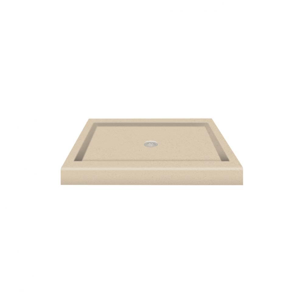 36'' x 36'' Decor Solid Surface Shower Base in Matrix Khaki