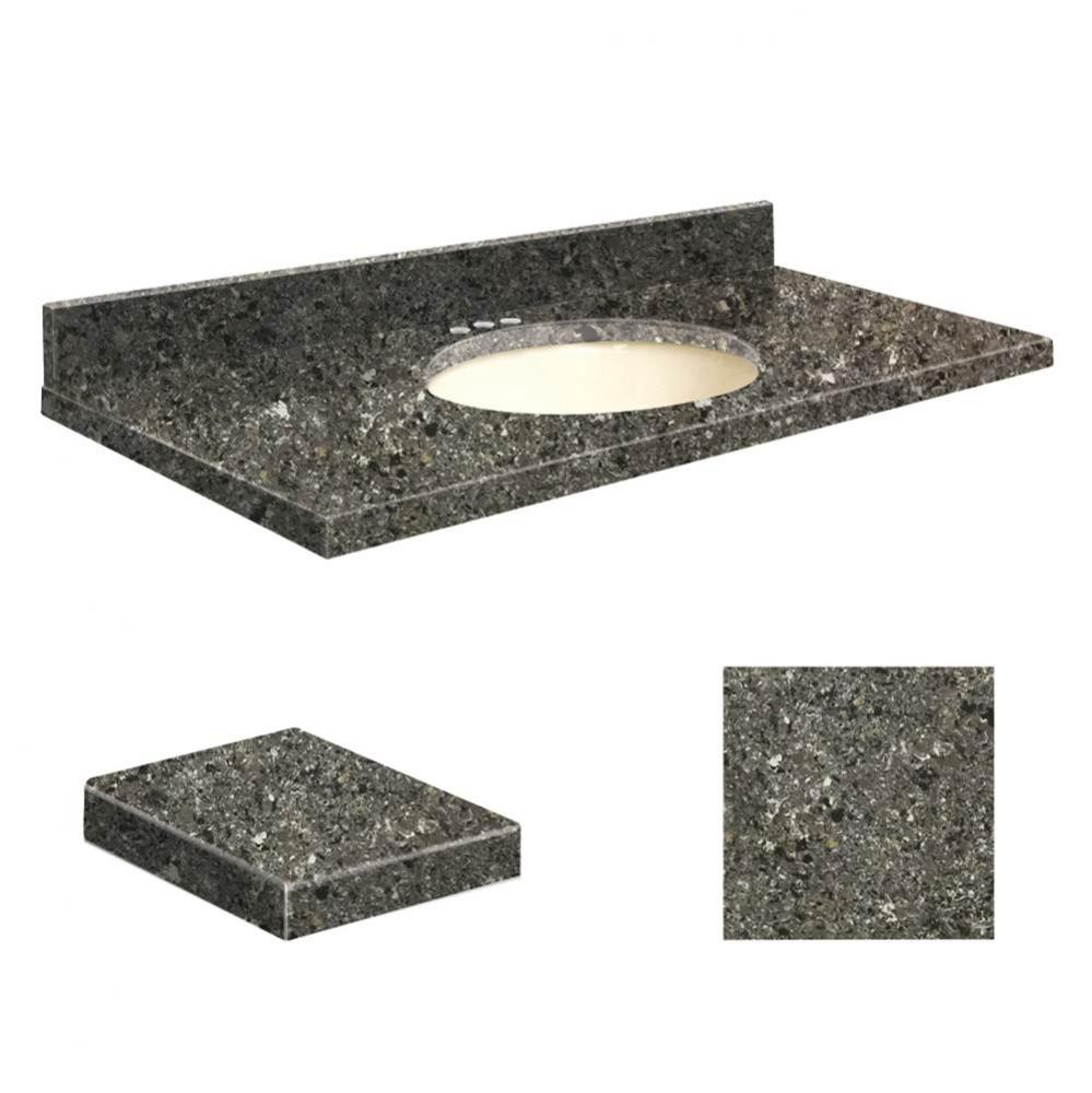 Quartz 25-in x 19-in Bathroom Vanity Top with Eased Edge, 4-in Centerset, and Biscuit Bowl in Temp